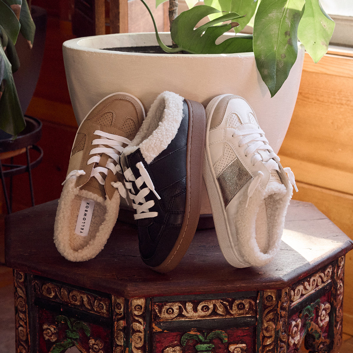 Corbin Shearling Mule Sneaker | Yellow Box Official Site – Yellow