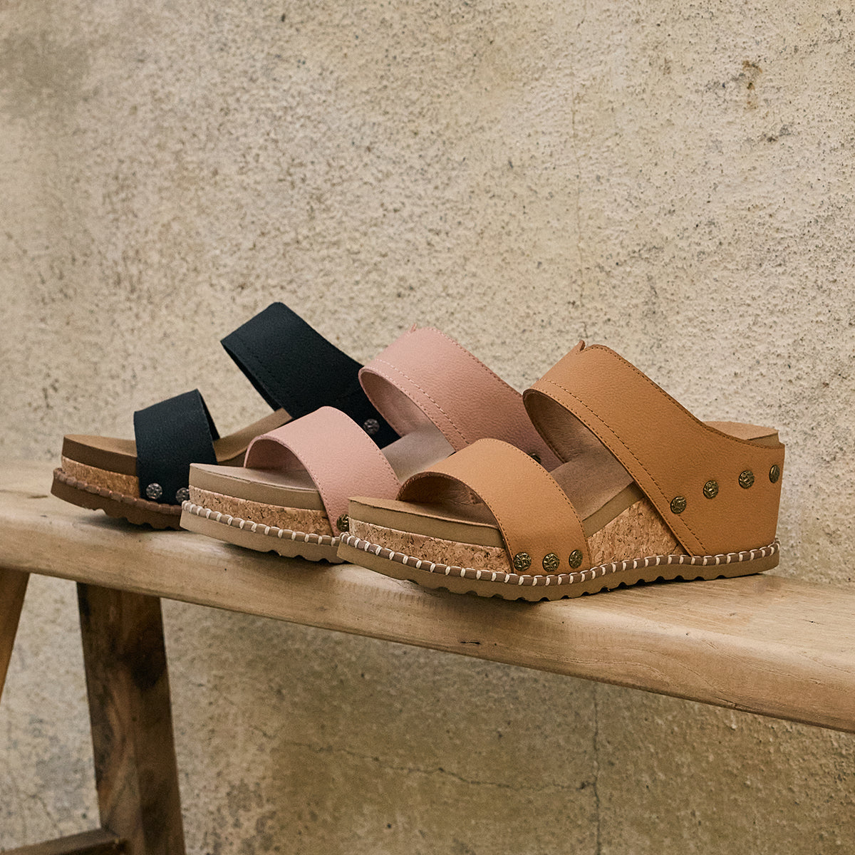 Alamos Cork Wedge Sandal | Yellow Box Official Site – YELLOW BOX
