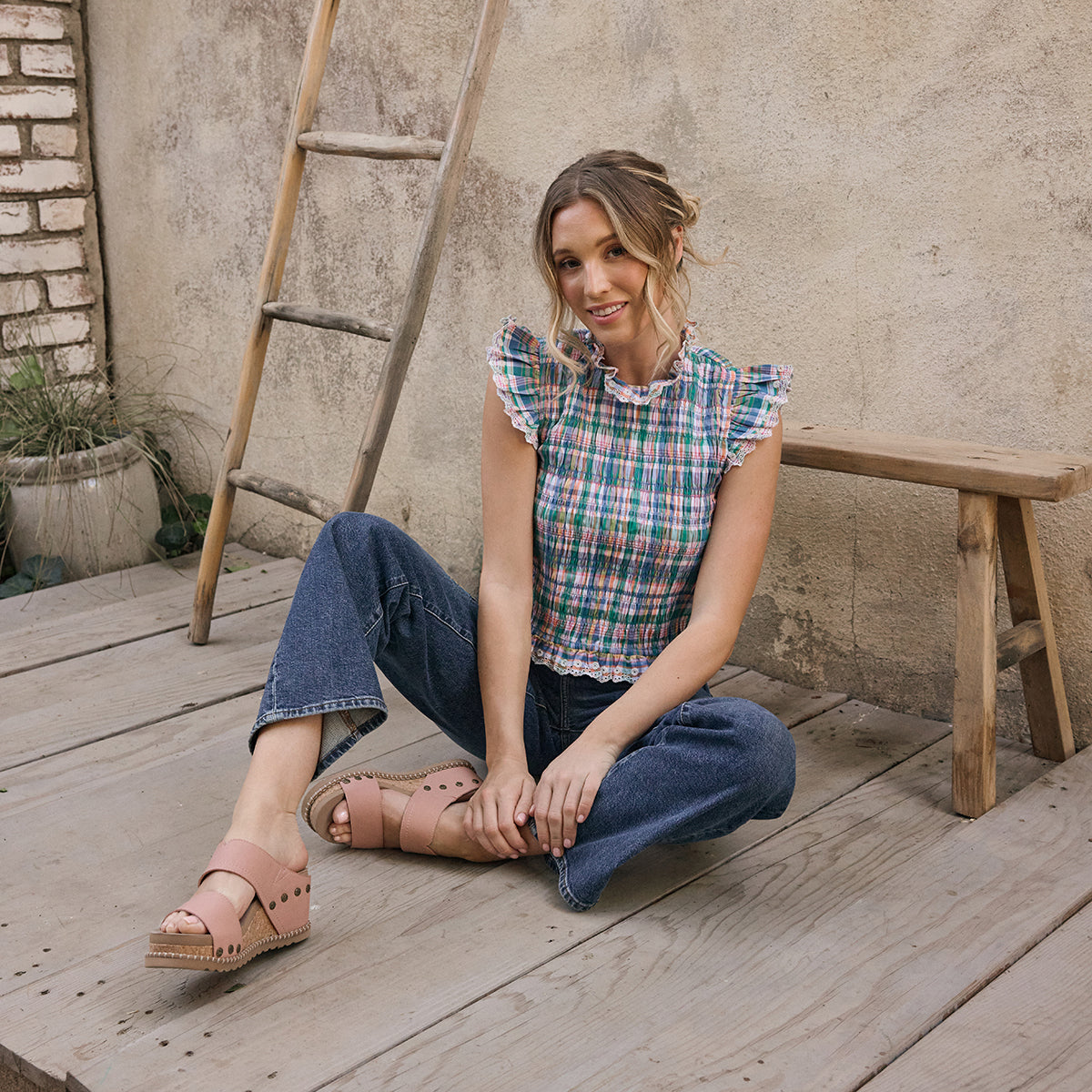 Alamos Cork Wedge Sandal | Yellow Box Official Site – YELLOW BOX