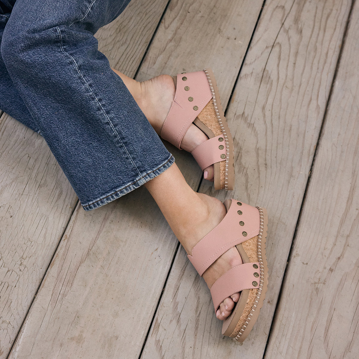 Alamos Cork Wedge Sandal | Yellow Box Official Site – YELLOW BOX