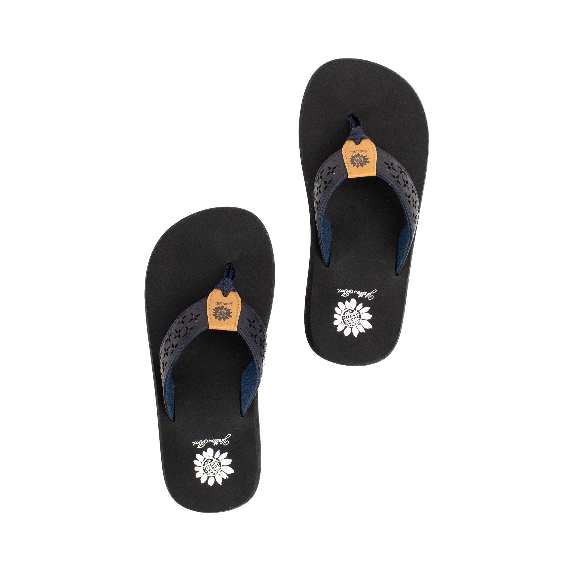 Yellow Box Noah Black Flip Flops - Boujee Boutique